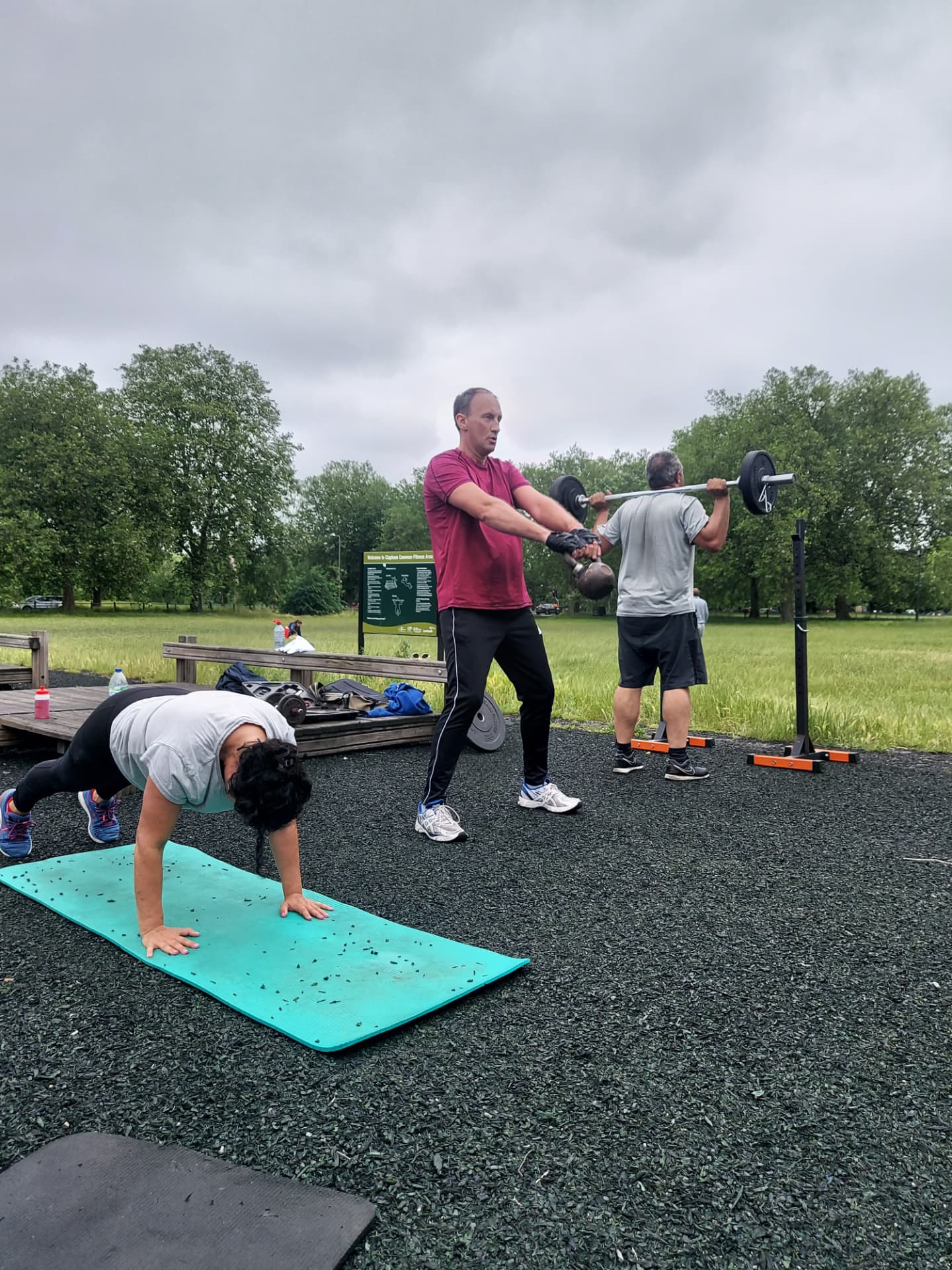Small group training session on Clapham Common